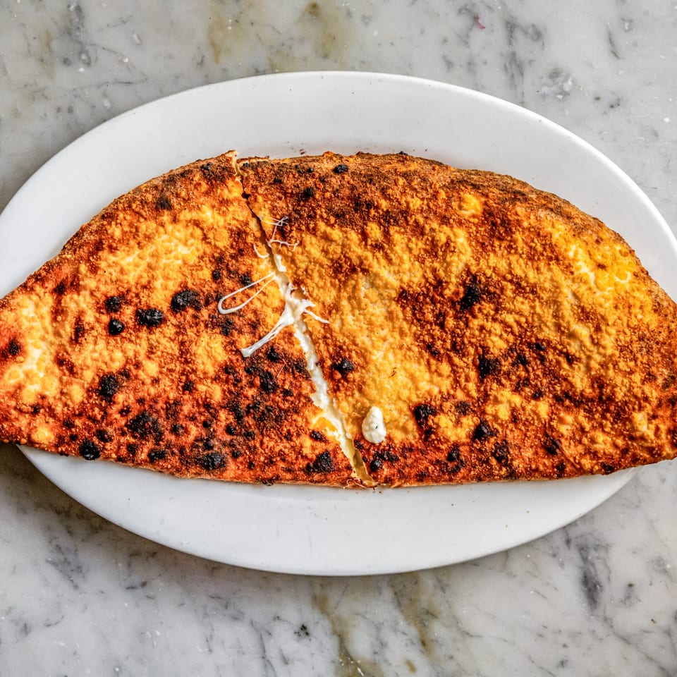 La Villa cheese calzone.