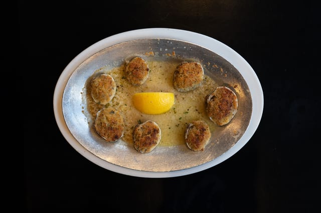 Baked Clams Oreganata.