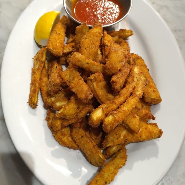 Fried eggplant.