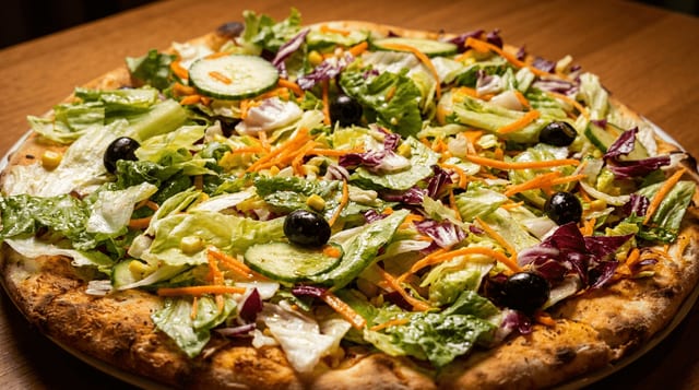 Salad Pizza.
